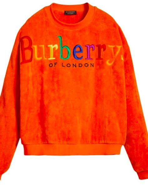 burberry yellow crewneck rainbow